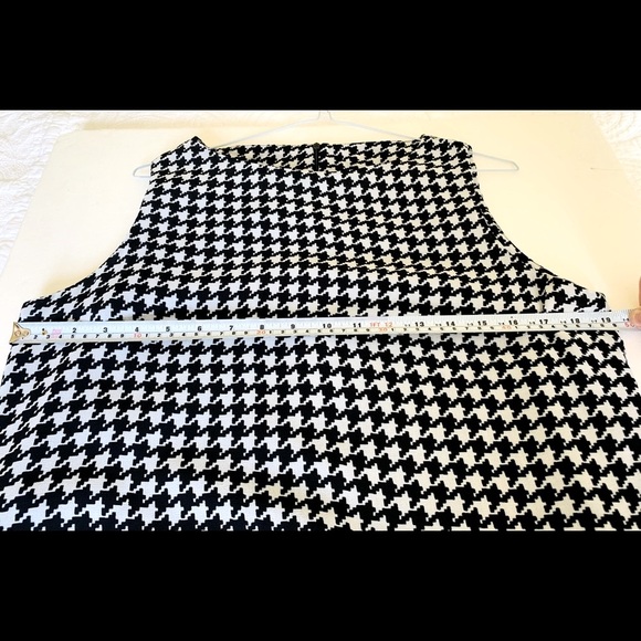 Beymen black & White houndstooth pattern sheer viscone dress at knee US 12 - Picture 13 of 16